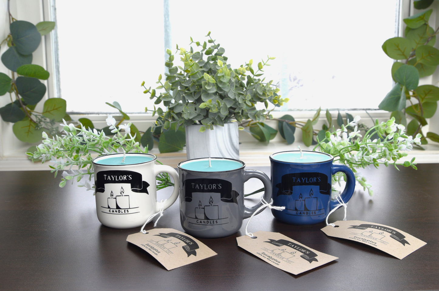 Taylor's Candles - Three Eucalyptus Espresso Mug Candles