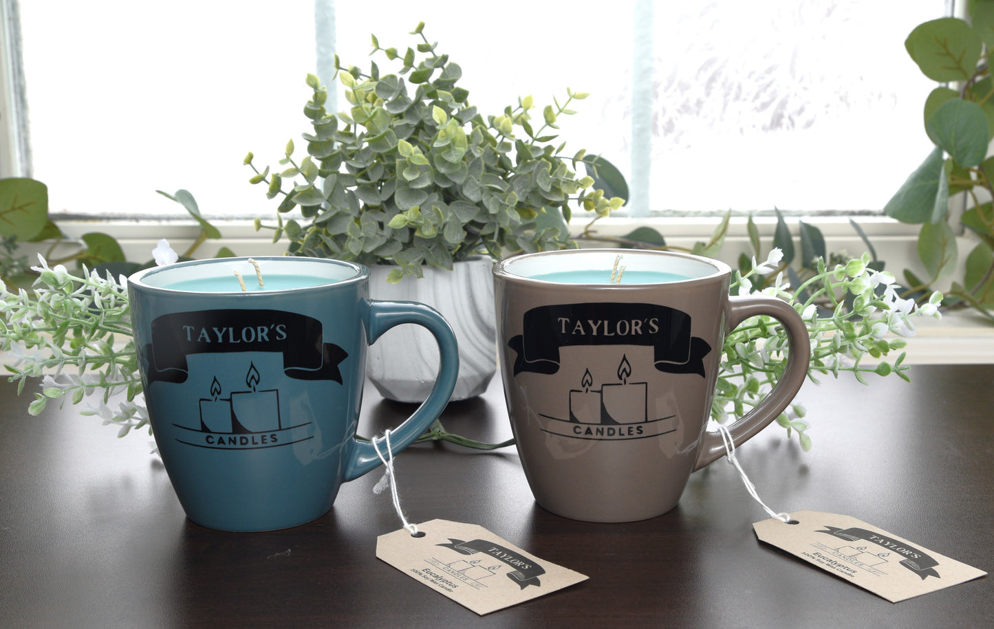 Taylor's Candles - Two Eucalyptus Mug Candles