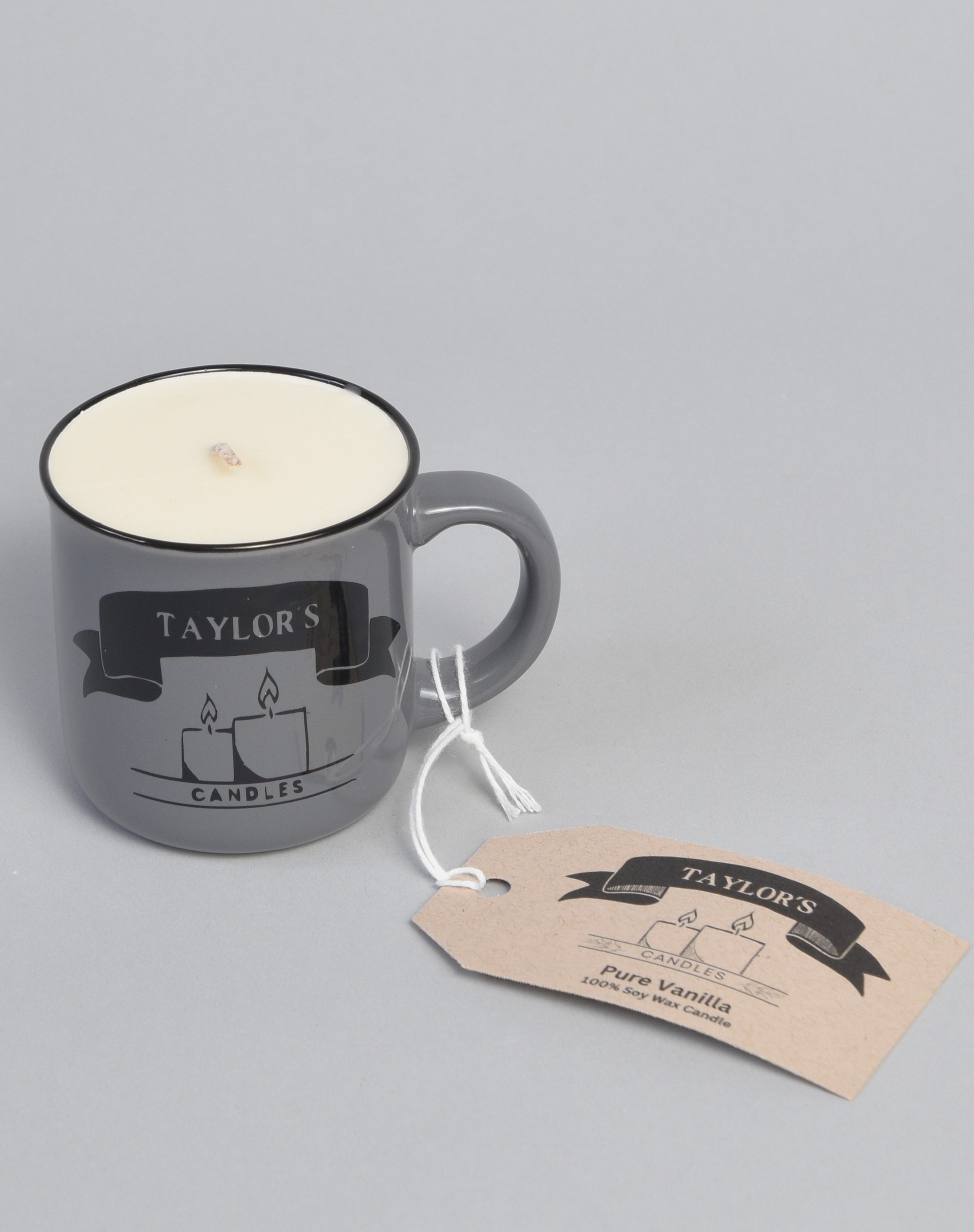 Taylor's Candles - Grey Pure Vanilla Espresso Mug Candle